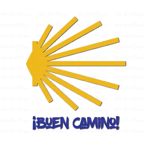 Buen Camino Shell SVG DXF PNG Cut File for Cameo, Cricut & other electronic cutters