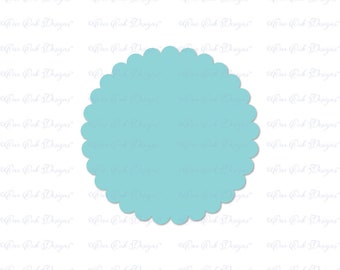 Scallop Circle SVG DXF png Cut File for Cricut Cameo & other electronic cutting machines