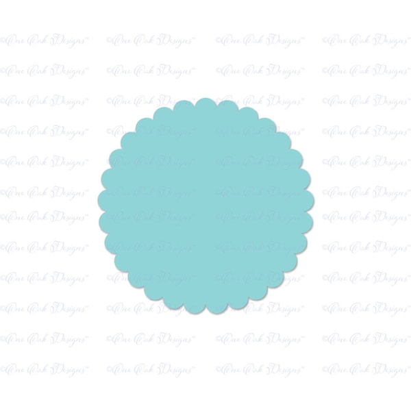 Scallop Circle SVG DXF png Cut File for Cricut Cameo & other electronic cutting machines