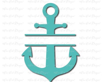 Split Anchor SVG file svg / dxf / png / jpg / pdf for Cameo, Cricut & other electronic cutters