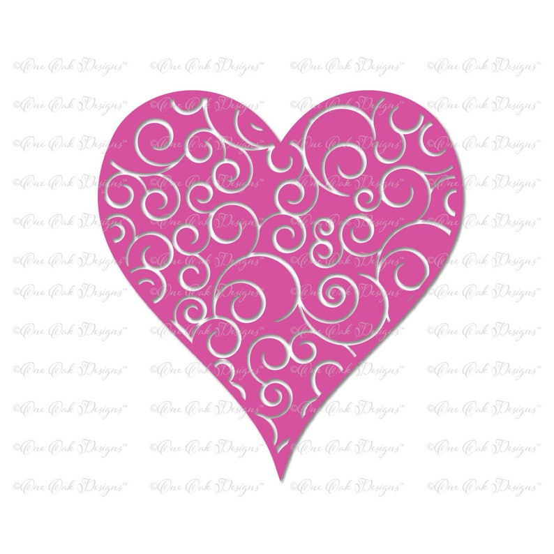 Download Swirl Filigree Heart SVG File / PDF / dxf / jpg / png ...