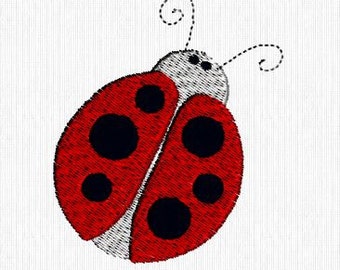 Ladybug Lady Bug Machine Embroidery Digitized File Design for 4x4 hoop INSTANT DOWNLOAD!