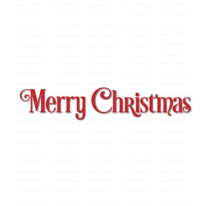 Op de afbeelding: Rode cursieve tekst met de tekst "Vrolijk kerstfeest" op een witte achtergrond.