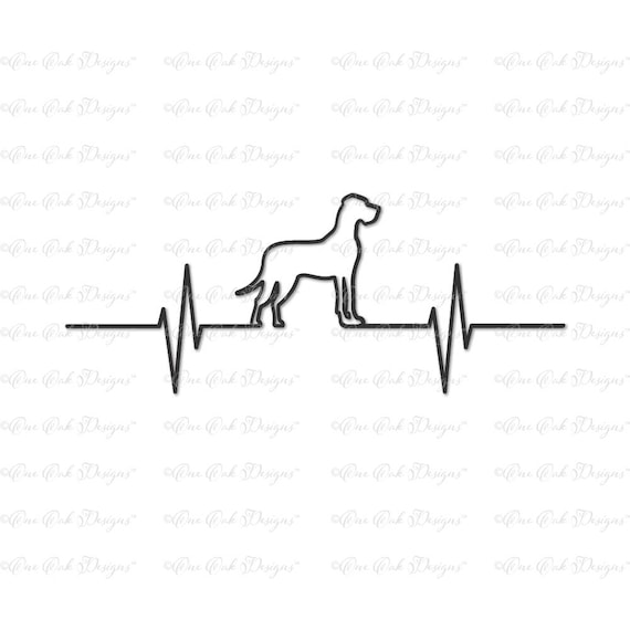 Download Great Dane Dog Ekg Heartbeat Svg Dxf Png For Cameo Cricut Etsy