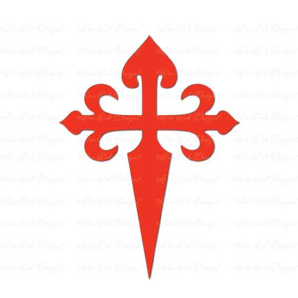 Cross of St. James Order of Santiago SVG DXF PNG Cut File for Cameo, Cricut & other electronic cutters