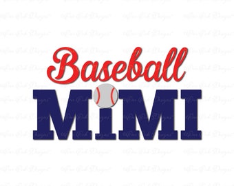 Baseball Mimi SVG DXF PNG couper fichier pour camée Cricut & autre emporte-pièce électronique