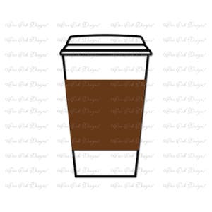 Coffee Cup SVG File svg dxf png pdf jpg for Cricut Cameo and other electronic cutting machines