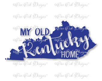 My Old Kentucky Home State SVG File PDF / dxf / jpg / png / for Cameo, Cricut Explore & other electronic cutters