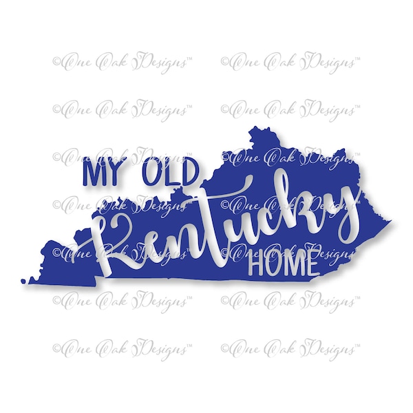 My Old Kentucky Home State SVG File PDF / dxf / jpg / png / for Cameo, Cricut Explore & other electronic cutters