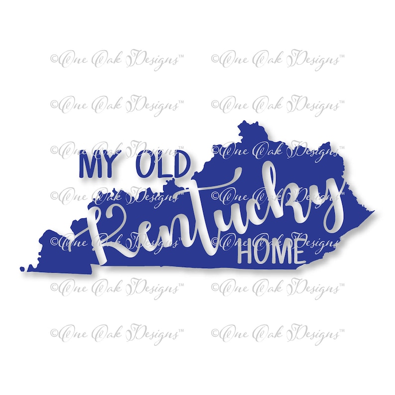 My Old Kentucky Home State SVG File PDF / dxf / jpg / png / for Cameo, Cricut Explore & other electronic cutters image 1