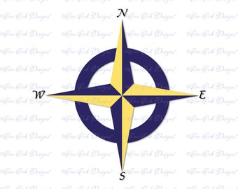 Compass Rose SVG DXF PNG Cut file for Cameo Cricut Brother Scan N Cut & other electronic cutting machines