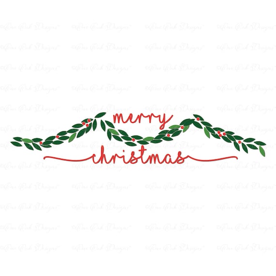 Download Free Merry Christmas Garland Svg Dxf Png Cut File For Cricut Cameo Etsy SVG DXF Cut File