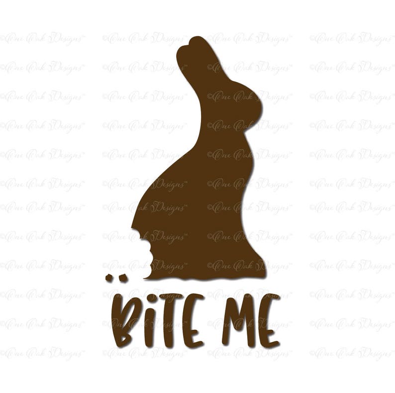 Download Bite Me Chocolate Easter Bunny SVG DXF PNG cut file for ...
