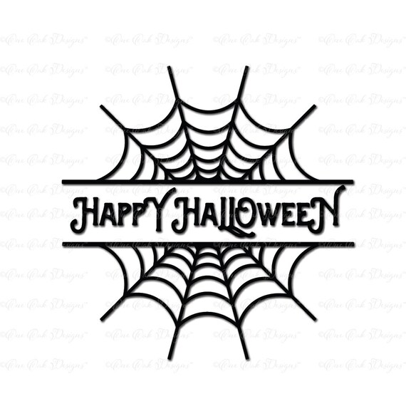 Halloween Split Spider Web Svg Dxf Png Cut File For Cameo Etsy