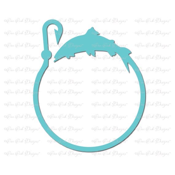 Download Fish Hook Circle Monogram Svg Dxf Png Cut File For Cameo Etsy