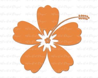 Hibiscus Flower SVG File, DXF, PDF, png, jpg File for Cameo Cricut and other electronic cutters