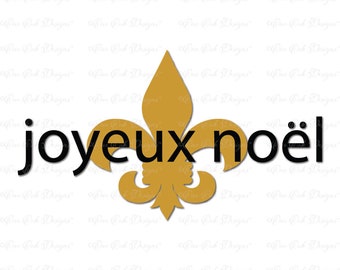 Joyeux Noel SVG File Merry Christmas Fleur de Lis PDF, dxf, pdf, ai, jpg, png, eps, ai, SVG file for Cameo V2 V3, svg file for Cricut