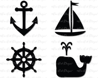 Nautical Bundle SVG DXF PNG for Cameo Cricut & other electronic cutters