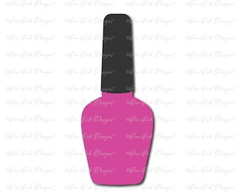 Nail Polish SVG File svg / dxf / png / pdf / jpg for Cameo, Cricut, and other electronic cutting machines