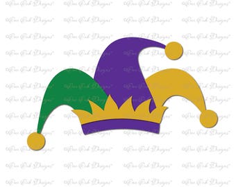 Mardi Gras Hat  SVG DXF pdf png jpg for Cameo Cricut & other electronic cutters