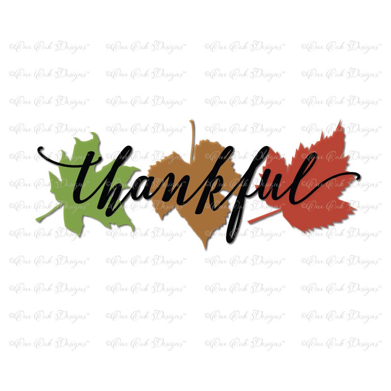 Thankful Leaf SVG File Svg / Pdf / Dxf / Jpg / Png / Cut File Etsy