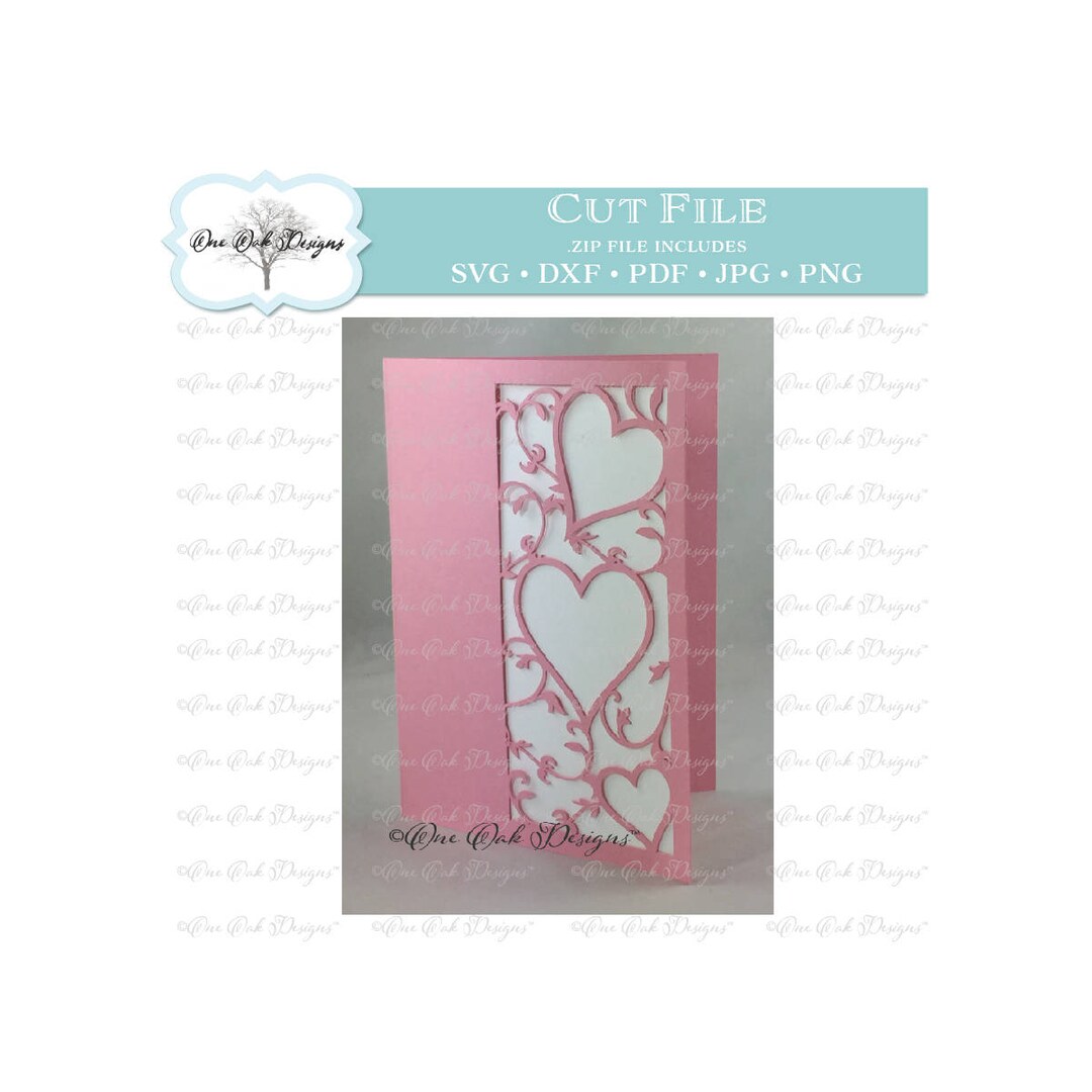 Filigree Heart Card SVG File Png / Dxf / Pdf / Jpg SVG File for Cameo ...