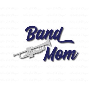 Band Mom Trumpet SVG File / dxf / png / for Cameo, for Cricut & other electronic cutters