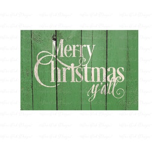 Merry Christmas Yall SVG DXF PNG Cut file for Cricut Cameo Brother Scan N Cut and other Electronic Cutters image 2