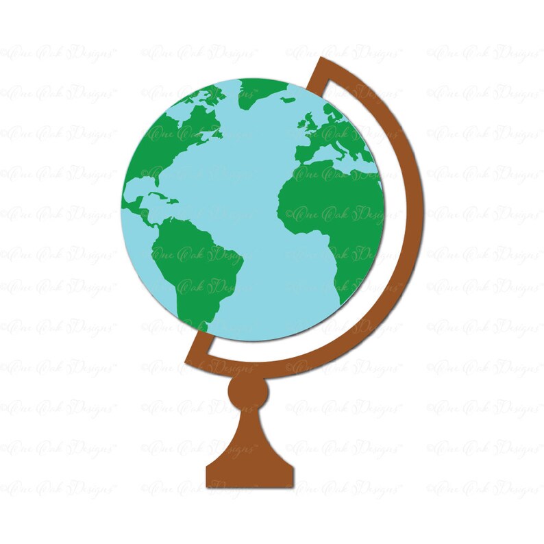 Globe SVG DXF png for Cameo for Cricut Explore & other electronic cutters image 1