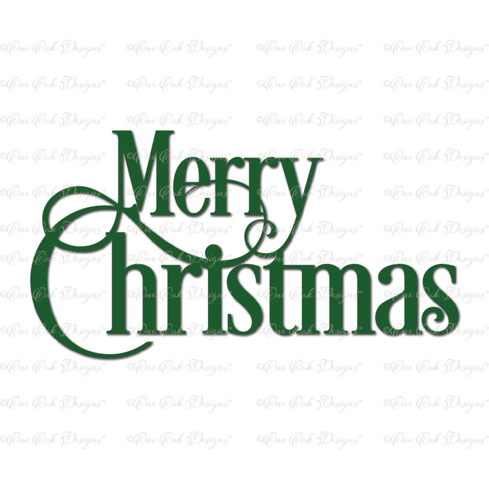 Merry Christmas SVG DXF PNG Cut File for Cameo Silhouette and Cricut - Etsy
