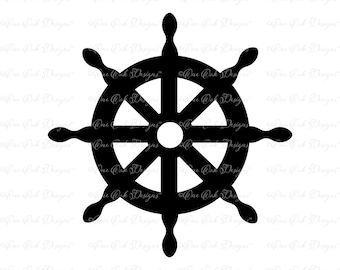 Ship Wheel Helm SVG DXF PNG for Cameo, Cricut & other electronic cutters