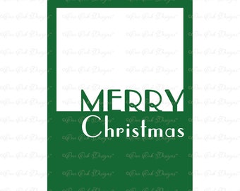 Merry Christmas Frame Greeting Card SVG DXF PNG cut file for Cricut Cameo & other electronic cutting machines