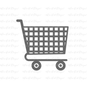 Carro de compras SVG DXF PNG archivo para Cricut Cameo y otras máquinas de corte electrónico