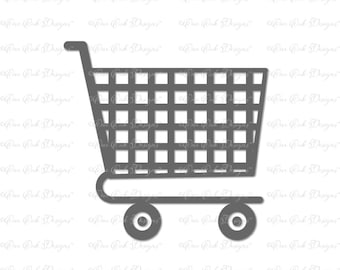 Shopping Cart SVG DXF PNG file per Cricut Cameo e altre macchine di taglio elettronico