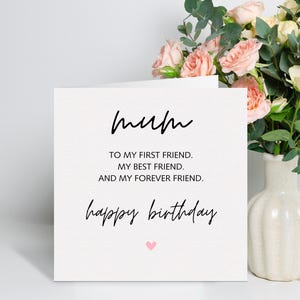 Carte d'anniversaire maman, jolie carte d'anniversaire pour maman, carte poème meilleure amie de maman, poème carte d'anniversaire maman, carte d'anniversaire maman, cadeau d'anniversaire maman
