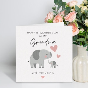 Première carte personnalisée de grand-mère pour la fête des mères - cadeau souvenir pour grand-mère, grand-mère et grand-mère