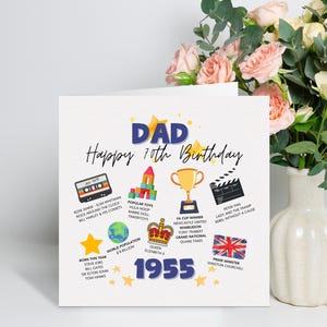 Papa Geburtstagskarte, süße Geburtstagskarte für Papa, Papa zum 70. Geburtstag, Papa Geburtstagsgeschenk, Papa Geburtstagsgeschenk für ihn, Papa Siebziger