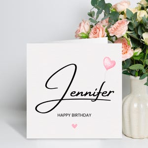 Biglietto di auguri personalizzabile per il 18° compleanno - Biglietto di auguri fatto a mano nel Regno Unito per sorella, figlia, fidanzata, amica, migliore amica con messaggio stampato opzionale