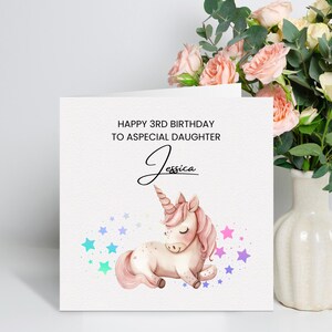 Personalised 3rd Birthday Card For Girl, Daughter 3rd Birthday Card, Cute Third Birthday Gift For Little Girl, 3rd Birthday Gift, Niece
