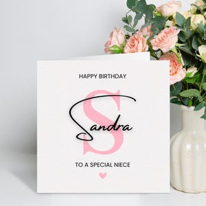 Carte d'anniversaire nièce, carte d'anniversaire pour nièce, carte d'anniversaire nièce personnalisée, cadeau d'anniversaire nièce, cartes d'anniversaire spéciales nièce, pour fille
