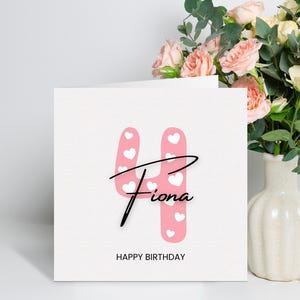 Carte personnalisée de 4e anniversaire pour fille, carte de 4e anniversaire pour fille, cadeau de quatrième anniversaire pour petite fille, cadeau de 4e anniversaire, petite-fille