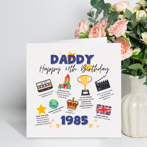Papa 40. Geburtstagskarte, süße Geburtstagskarte für Papa, Papa 40. Geburtstagskarte, Papa Geburtstagsgeschenk, Papa Geburtstagsgeschenk für ihn, Papa Vierziger