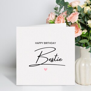 Personalised Best Friend Birthday Card, Best Friend Poem Birthday Card, Bestie Birthday Card, Birthday Gift To Best Friend