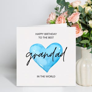 Carte d'anniversaire personnalisée grand-père, carte d'anniversaire grand-père, joyeux anniversaire grand-père, cadeau d'anniversaire grand-père, carte d'anniversaire pour grand-père grand-père