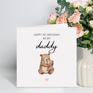 Erster Geburtstag als mein Vater Karte, süße Geburtstagskarte für Papa, Papa Geburtstagskarte vom Baby, neuer Papa Geburtstagsgeschenk, Papa Geburtstagsgeschenk