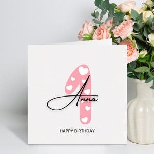 Personalised 1st Birthday Card For Girl, Daughter 1st Birthday Card, Cute First Birthday Gift For Little Girl, 1st Birthday Gift, Niece
