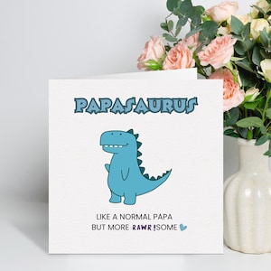 Cartão de aniversário do pai, cartão de aniversário fofo para o papai, cartão de aniversário do Papasaurus, presente de aniversário do pai, presente de aniversário do pai para ele, papai, do bebê