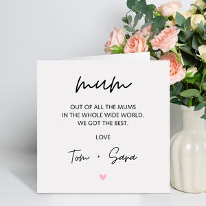 Tarjeta de cumpleaños para mamá, tarjeta de feliz cumpleaños para mamá, tarjeta de cumpleaños para mamá, de gemelos, de niños, de hija, de hijo, regalos de cumpleaños para mamá