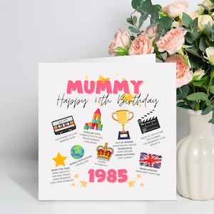 Personalisierte Mama 40. Geburtstagskarte, 40. Geburtstagskarte für Mama, Mama vierzigster Geburtstagskarte, Mama Geburtstagsgeschenk, Für Sie, Mama Geburtstagsgeschenk