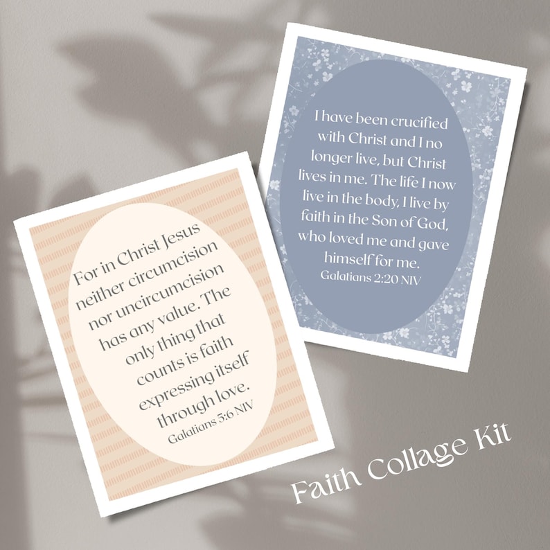 50 Faith Bible Verses Collage Kit | Christian Wall Collage 4x6 ...